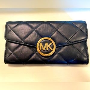 Michael Kors Fulton Quilt Black Leather Wallet